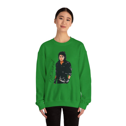 Felpa Michael J - Graphic Crewneck Sweatshirt — Retro Pop Icon Portrait