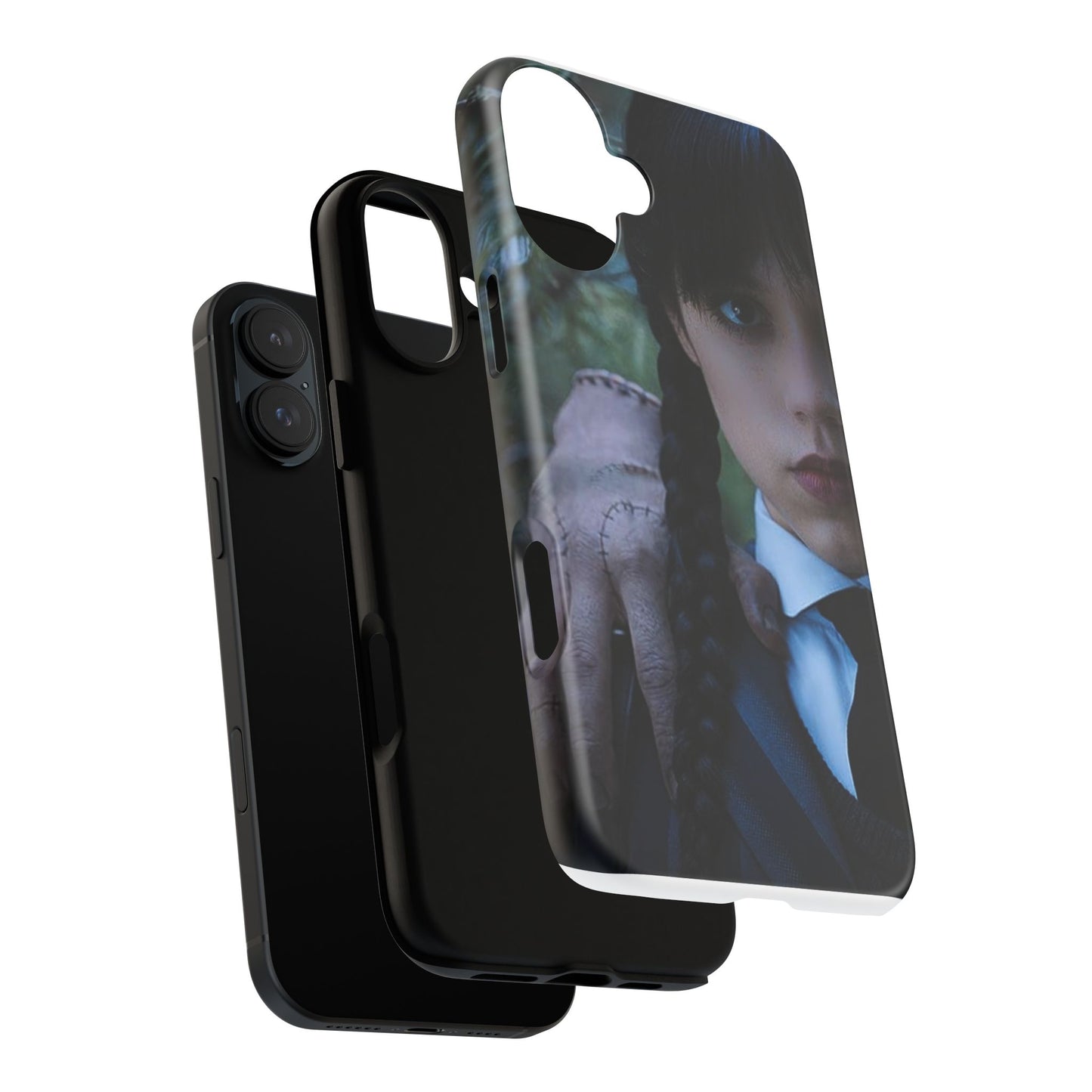 Mercoledì - Gothic Schoolgirl Phone Case — Dark Portrait Protective Tough Case