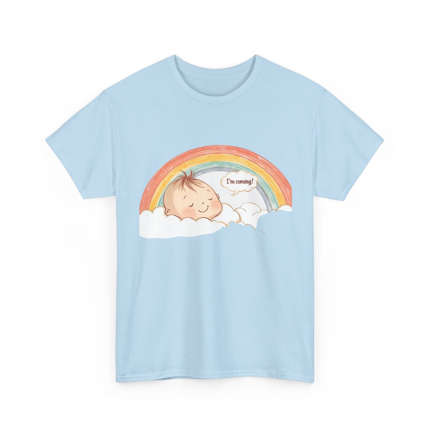T-Shirt Premom Rainbow Baby I'M Coming
