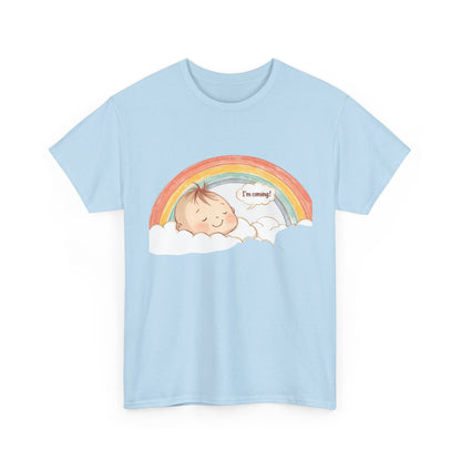 T-Shirt Premom Rainbow Baby I'M Coming