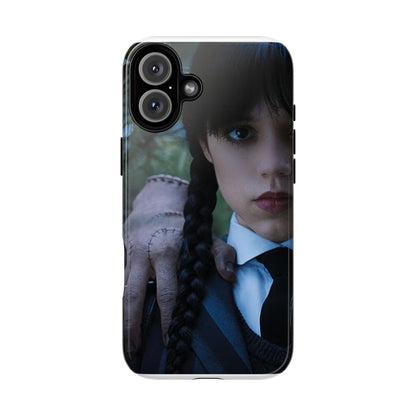 Mercoledì - Gothic Schoolgirl Phone Case — Dark Portrait Protective Tough Case