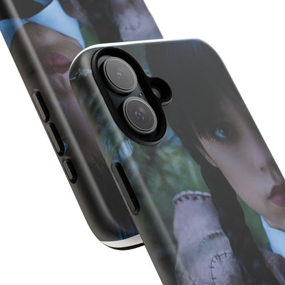 Mercoledì - Gothic Schoolgirl Phone Case — Dark Portrait Protective Tough Case