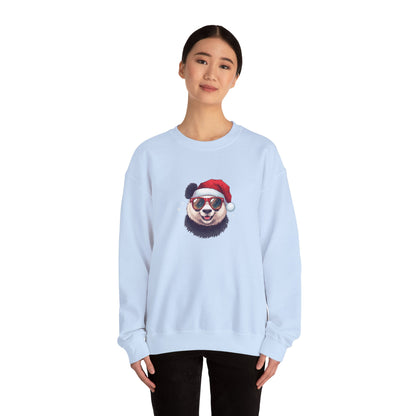 Felpa con buffo Panda natalizio Unisex | Regalo di Natale, Abbigliamento per le feste, Capi essenziali comodi, Girocollo unisex, Felpa carina