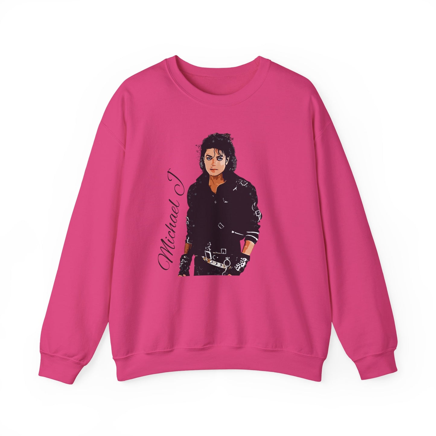Felpa Michael J - Graphic Crewneck Sweatshirt — Retro Pop Icon Portrait