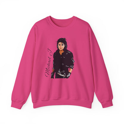 Felpa Michael J - Graphic Crewneck Sweatshirt — Retro Pop Icon Portrait