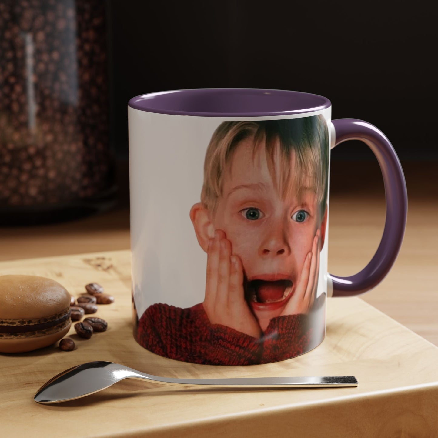 Tazza KEVIN - Home Alone Inspired Accent Coffee Mug — Funny Kid Surprise Face (11/15 oz)