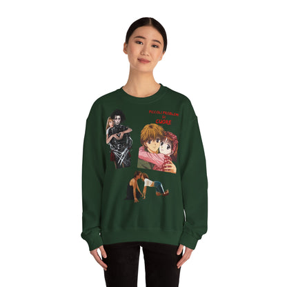 Felpa Unisex anni 90 Anime Collage Crewneck Sweatshirt — Retro Romance & Gothic Art Graphic