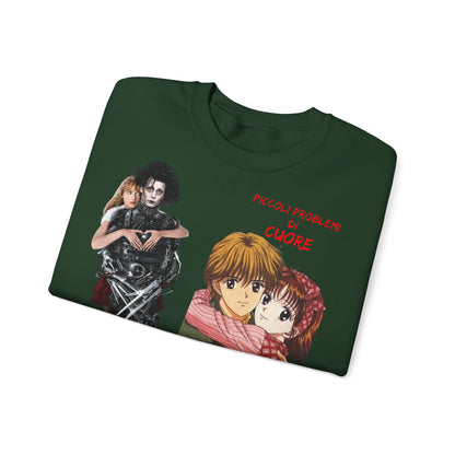 Felpa Unisex anni 90 Anime Collage Crewneck Sweatshirt — Retro Romance & Gothic Art Graphic