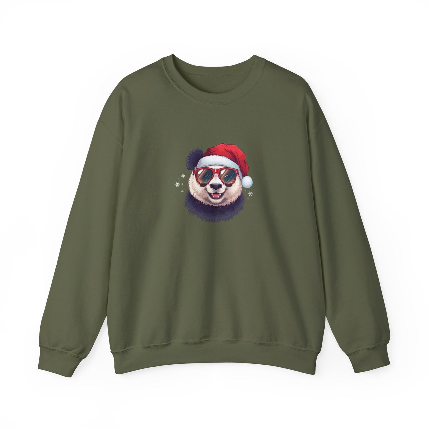 Felpa con buffo Panda natalizio Unisex | Regalo di Natale, Abbigliamento per le feste, Capi essenziali comodi, Girocollo unisex, Felpa carina