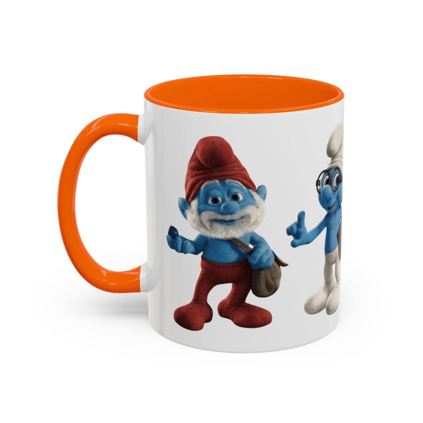 TAZZA PUFFI 3D - Smurf Characters Accent Coffee Mug (11/15oz) — Blue Cartoon Family Coffee Cup