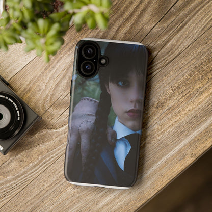 Mercoledì - Gothic Schoolgirl Phone Case — Dark Portrait Protective Tough Case