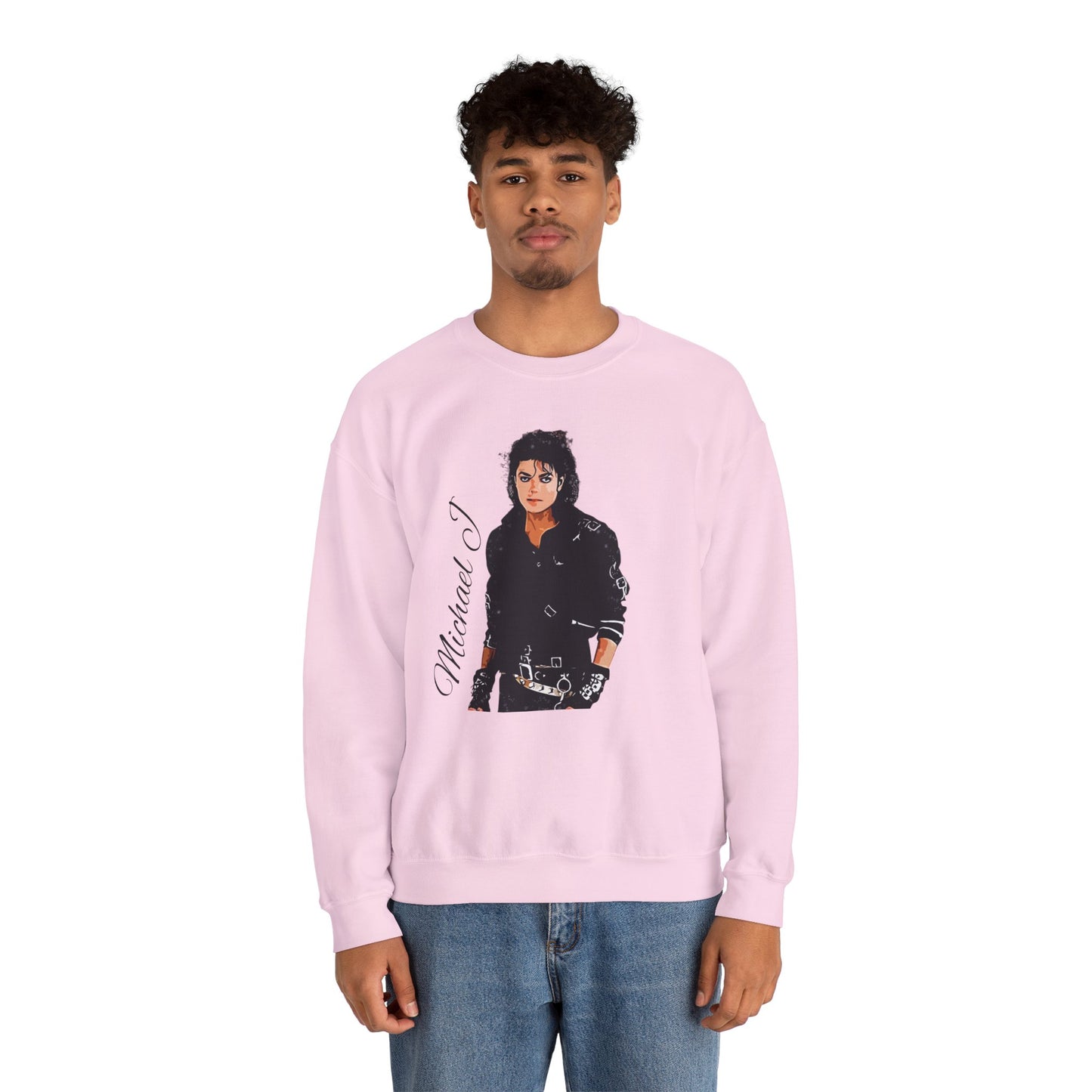 Felpa Michael J - Graphic Crewneck Sweatshirt — Retro Pop Icon Portrait