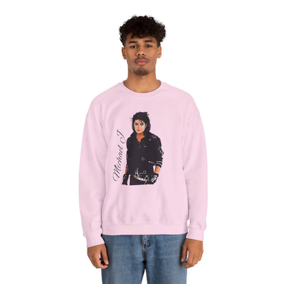 Felpa Michael J - Graphic Crewneck Sweatshirt — Retro Pop Icon Portrait