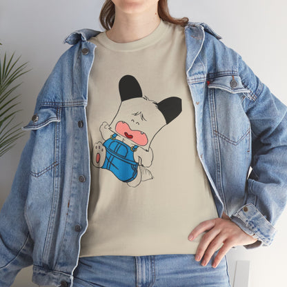 T-shirt Spank - Cute Crying Puppy Graphic Tee — Kawaii Cartoon Dog T-Shirt