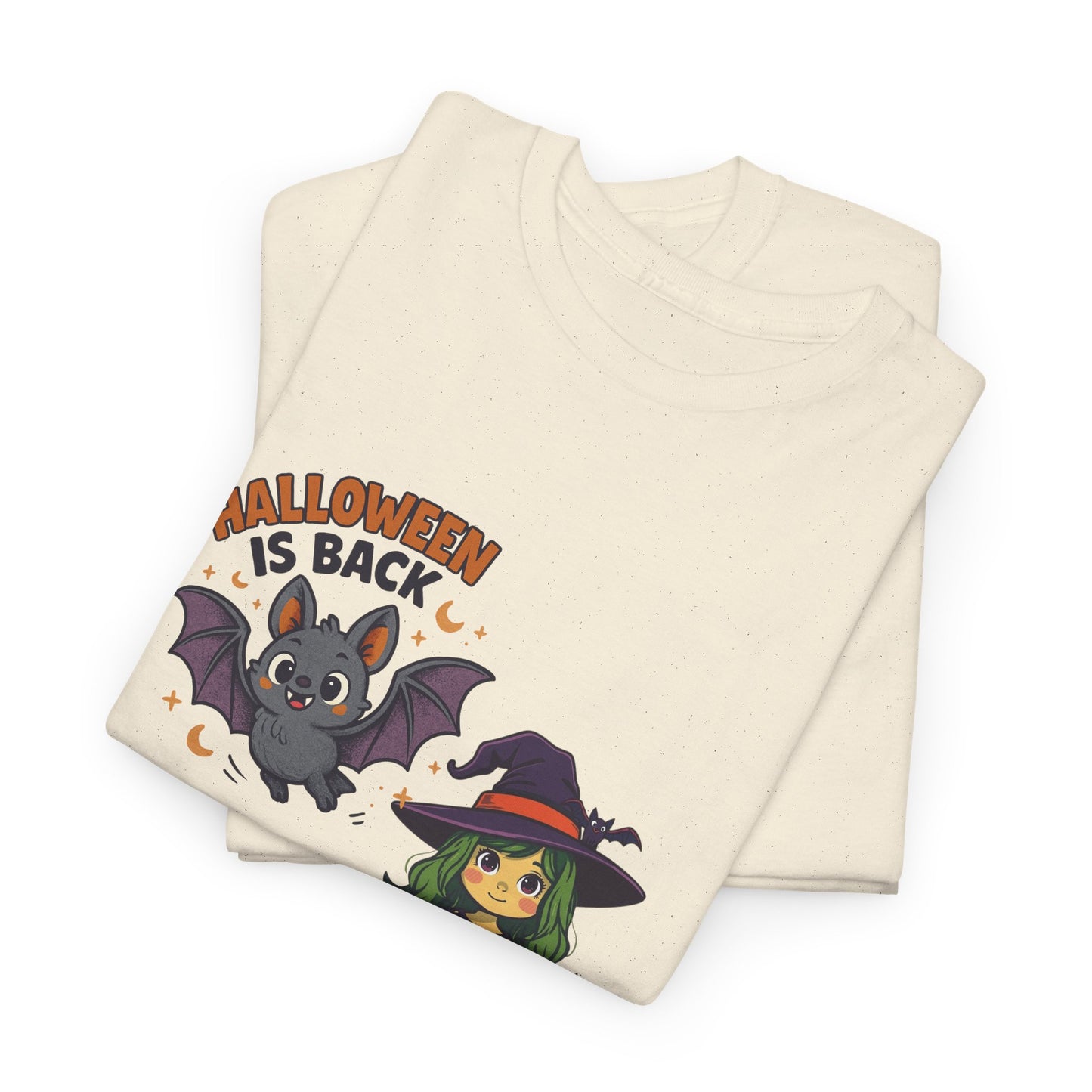 Maglietta strega di Halloween - Maglietta unisex in cotone pesante, Maglietta da strega carina, Maglietta con costume di Halloween, Abbigliamento spettrale, Maglietta "Dolcetto o scherzetto"