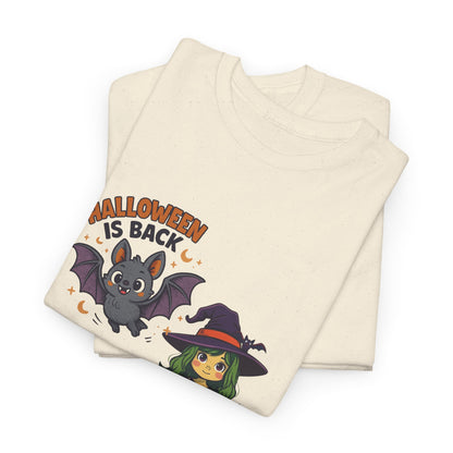 Maglietta strega di Halloween - Maglietta unisex in cotone pesante, Maglietta da strega carina, Maglietta con costume di Halloween, Abbigliamento spettrale, Maglietta "Dolcetto o scherzetto"