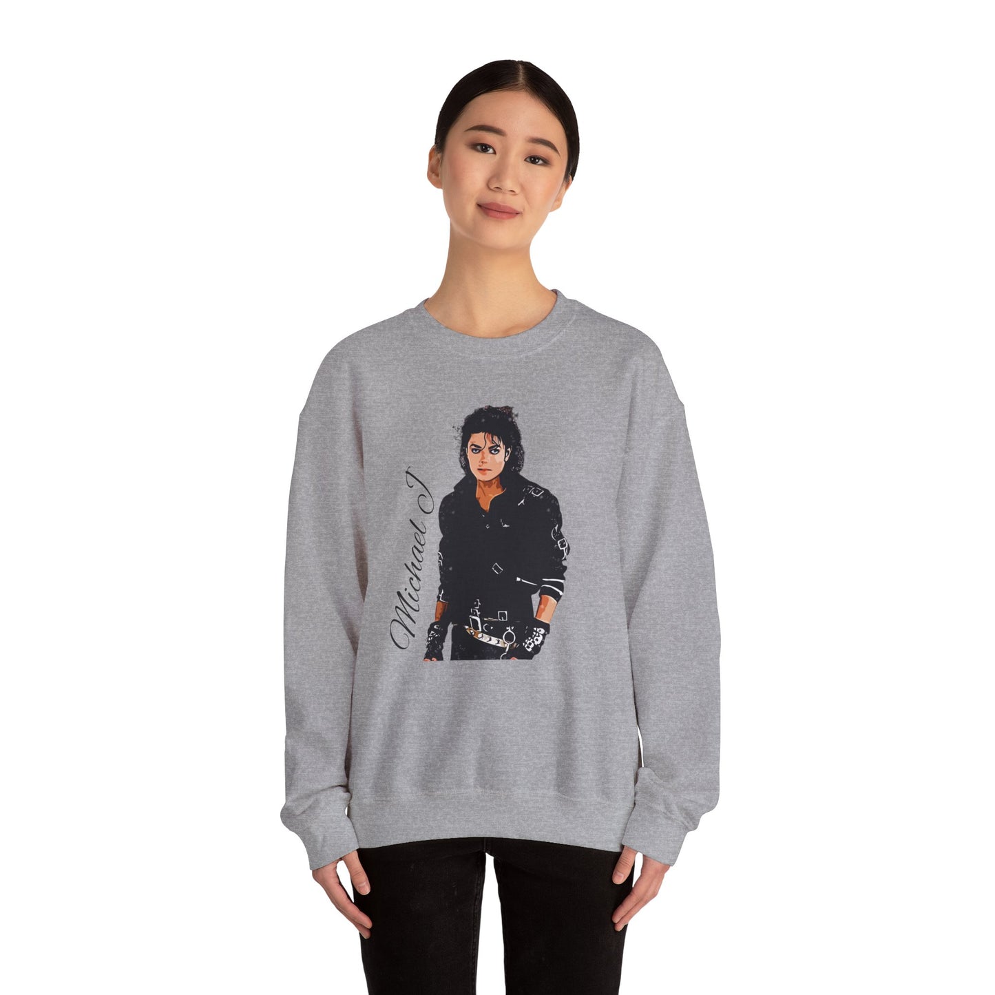 Felpa Michael J - Graphic Crewneck Sweatshirt — Retro Pop Icon Portrait