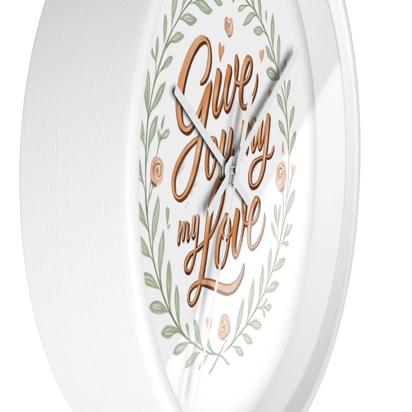 Orologio da parete romantico - GIVE YOU MY LOVE - Regalo per il mio amore, arredamento per la casa, regalo per lei, citazioni d'amore, regalo di nozze, decorazione per anniversario