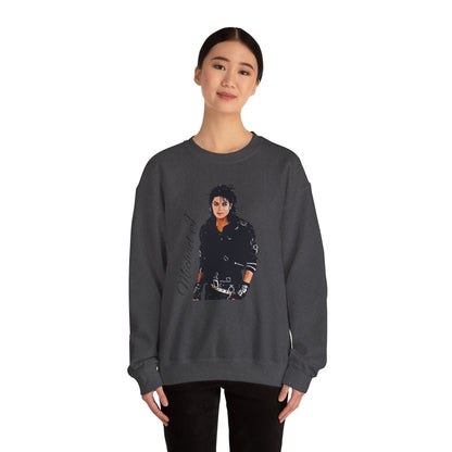 Felpa Michael J - Graphic Crewneck Sweatshirt — Retro Pop Icon Portrait